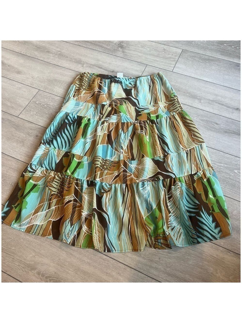 Vintage Versailles fall color tires bohemian peasant skirts size large